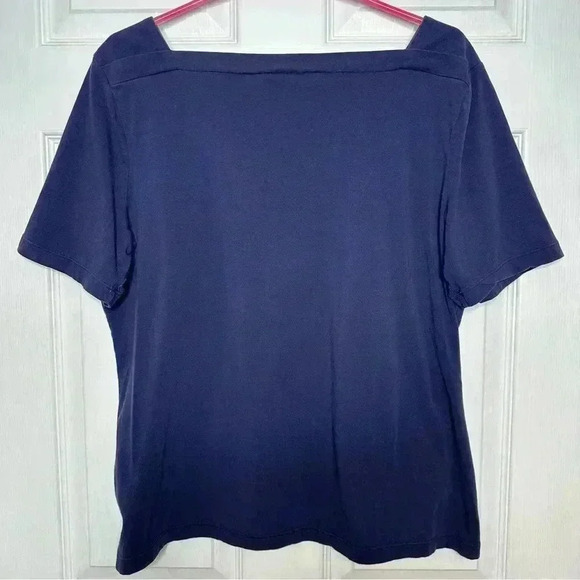 Tommy Hilfiger T-Shirt Square Neck Blue Size Extra  Large - Picture 10 of 16